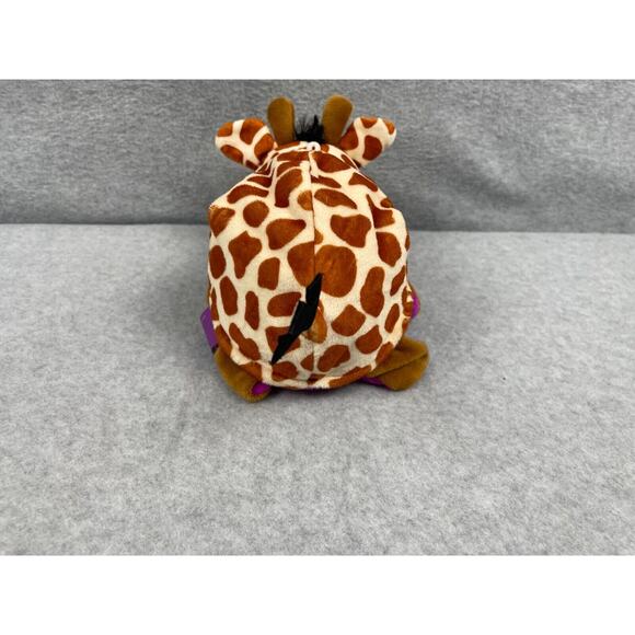 Flip A Zoo Ava‎ Hippo Geo Giraffe Reversible Plush Stuffed Animal 11" Purple - Picture 8 of 10